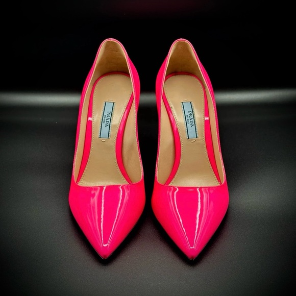 Prada Shoes - Prada Neon Pink Pumps- Size 36.5